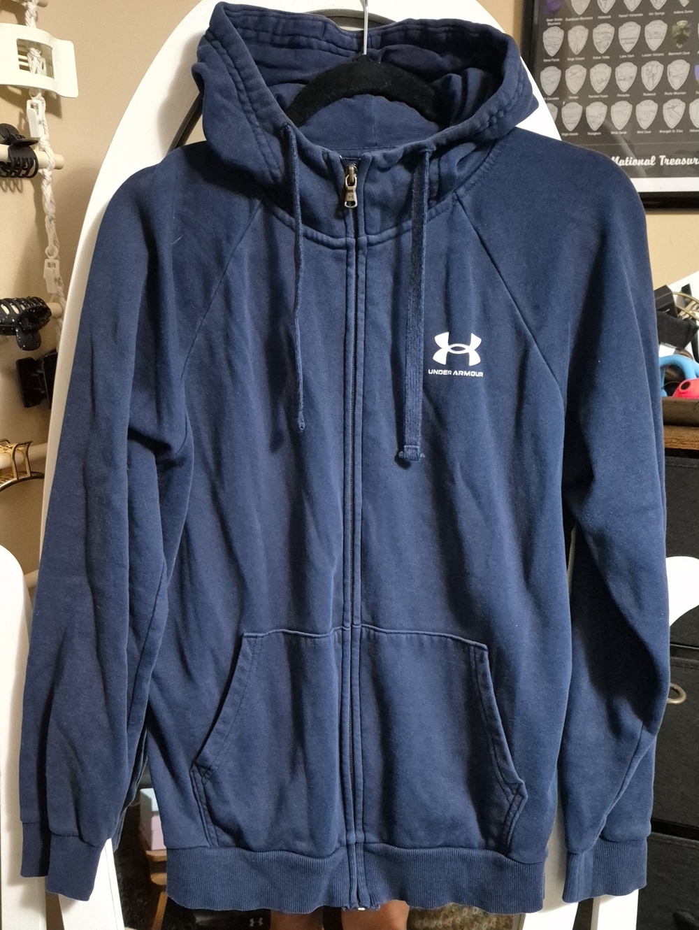 Under Armour Men’s Navy Full-Zip Hoodie Sweatshirt